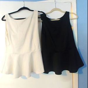 Set of 2 Peplum Shirts/Blouses